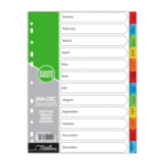Treeline January - December Deep Tint Board File Dividers